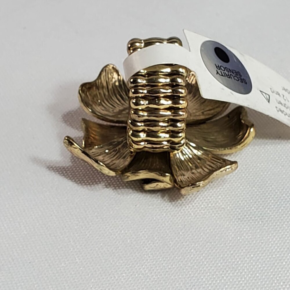 Gold Flower Adjustable Stretch Ring For Women NWT - Picture 6 of 10